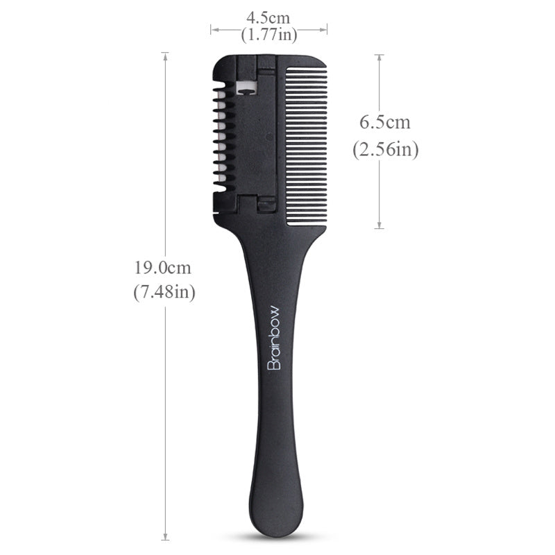Hair Cutting Comb with Razor