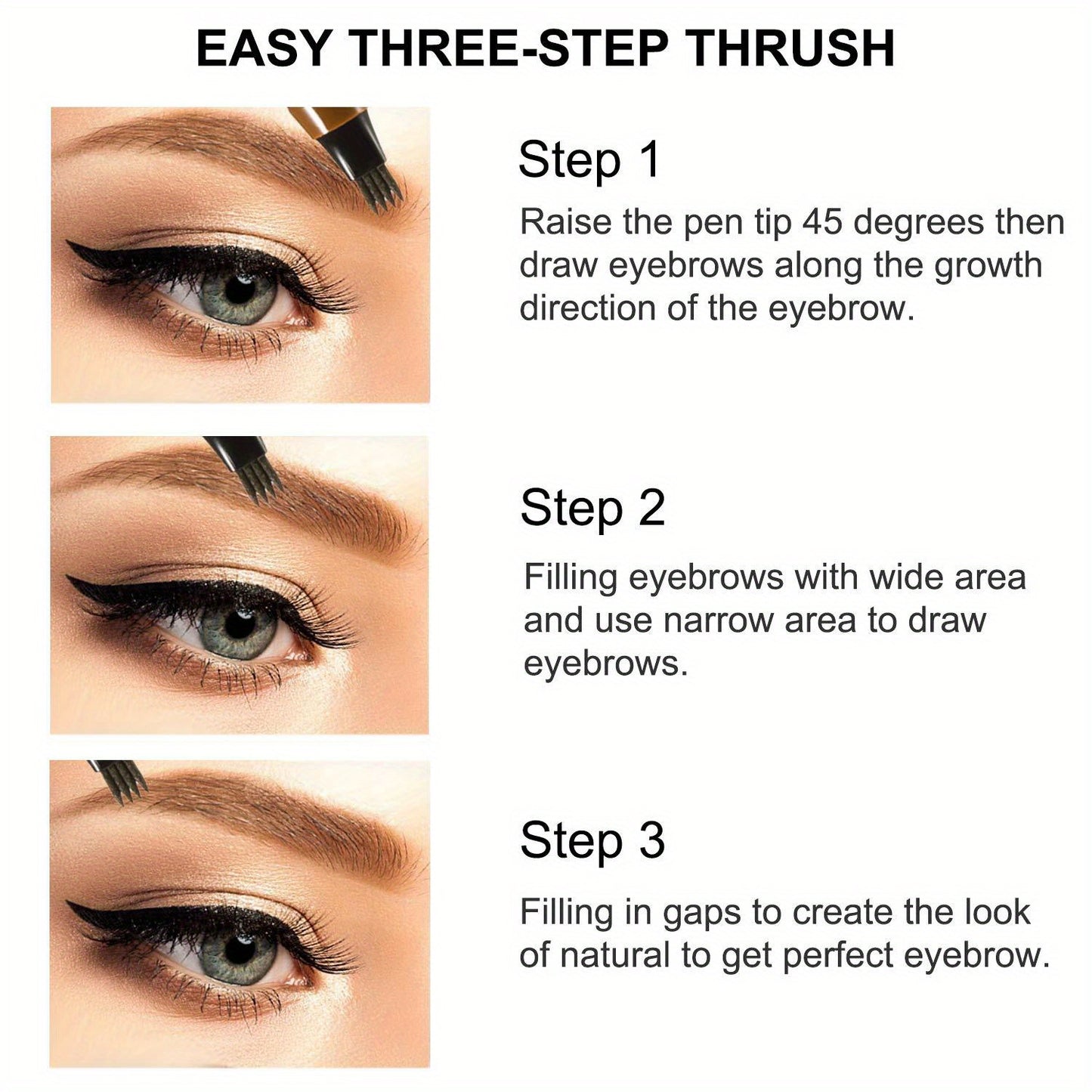 4-Prong Microblading Eyebrow Pencil – Natural Hair Stroke Effect