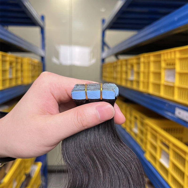 Brazilian Body Wave Tape-In Human Hair Extensions (100% Unprocessed)