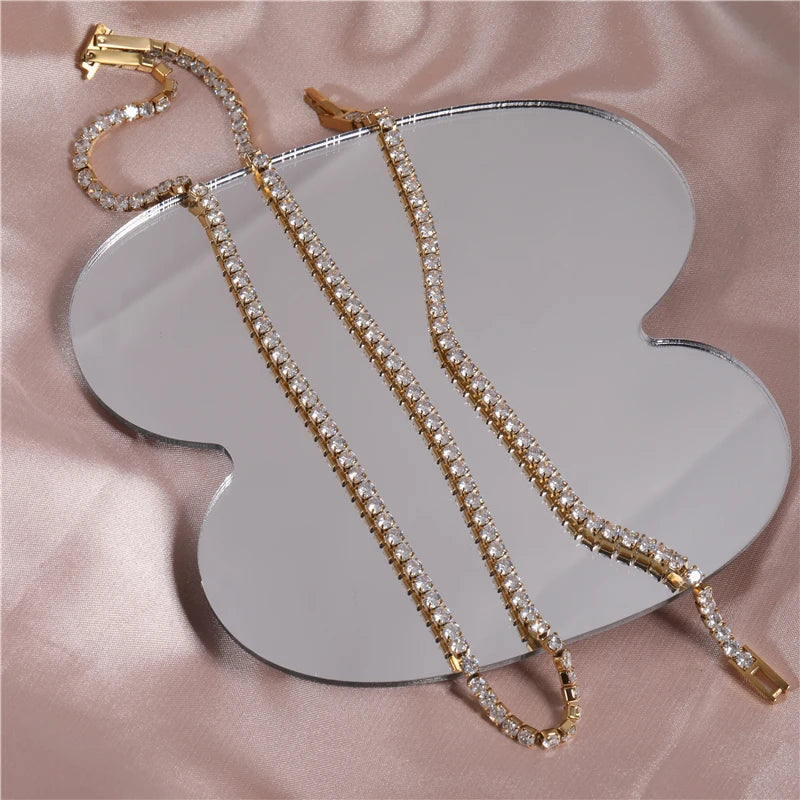 Minimalist Stainless Steel Necklace & Bracelet Set (Gold/Silver)