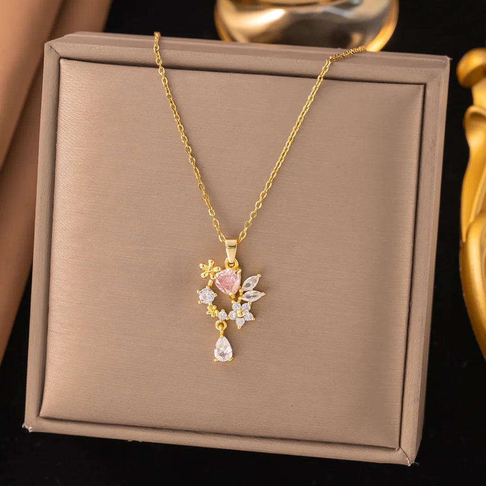 Minimalist Zircon Pendant Necklace