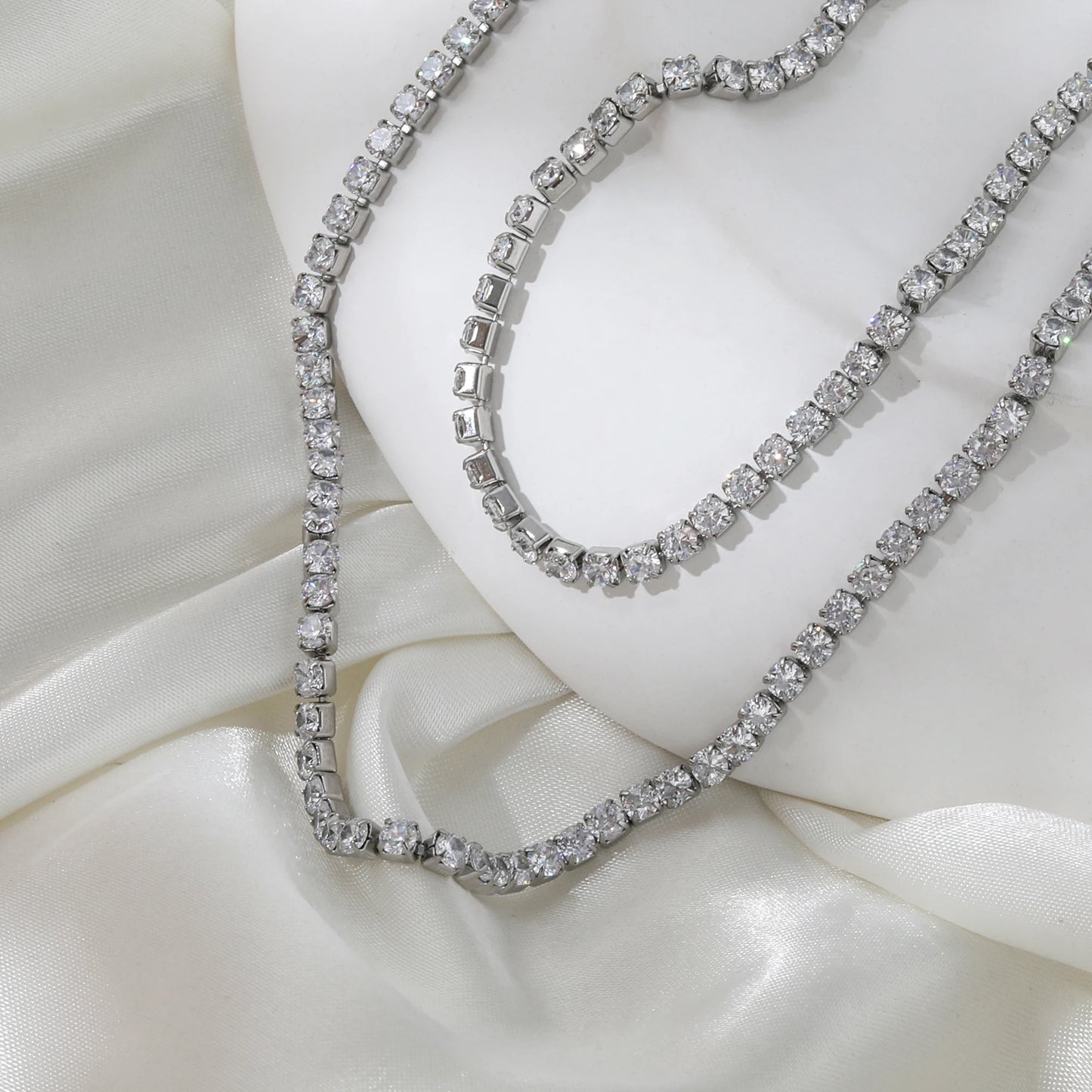 Minimalist Stainless Steel Necklace & Bracelet Set (Gold/Silver)