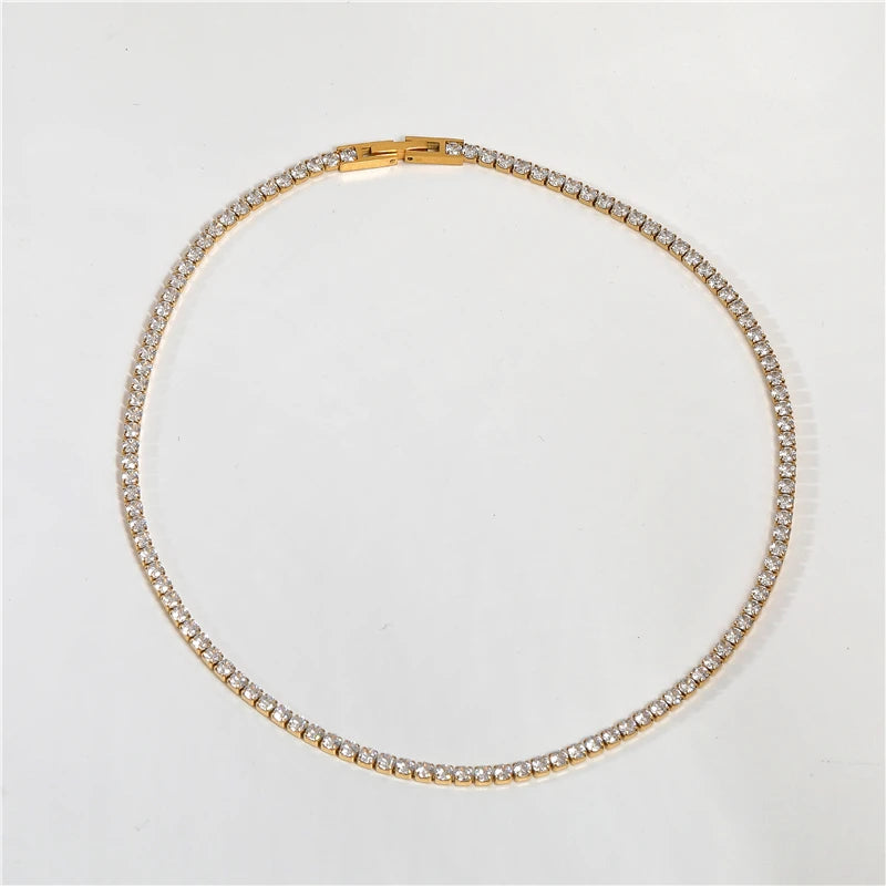 Minimalist Stainless Steel Necklace & Bracelet Set (Gold/Silver)