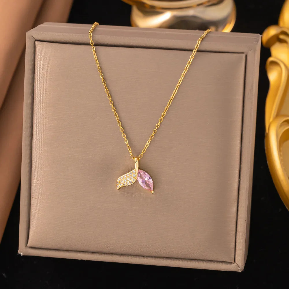 Minimalist Zircon Pendant Necklace