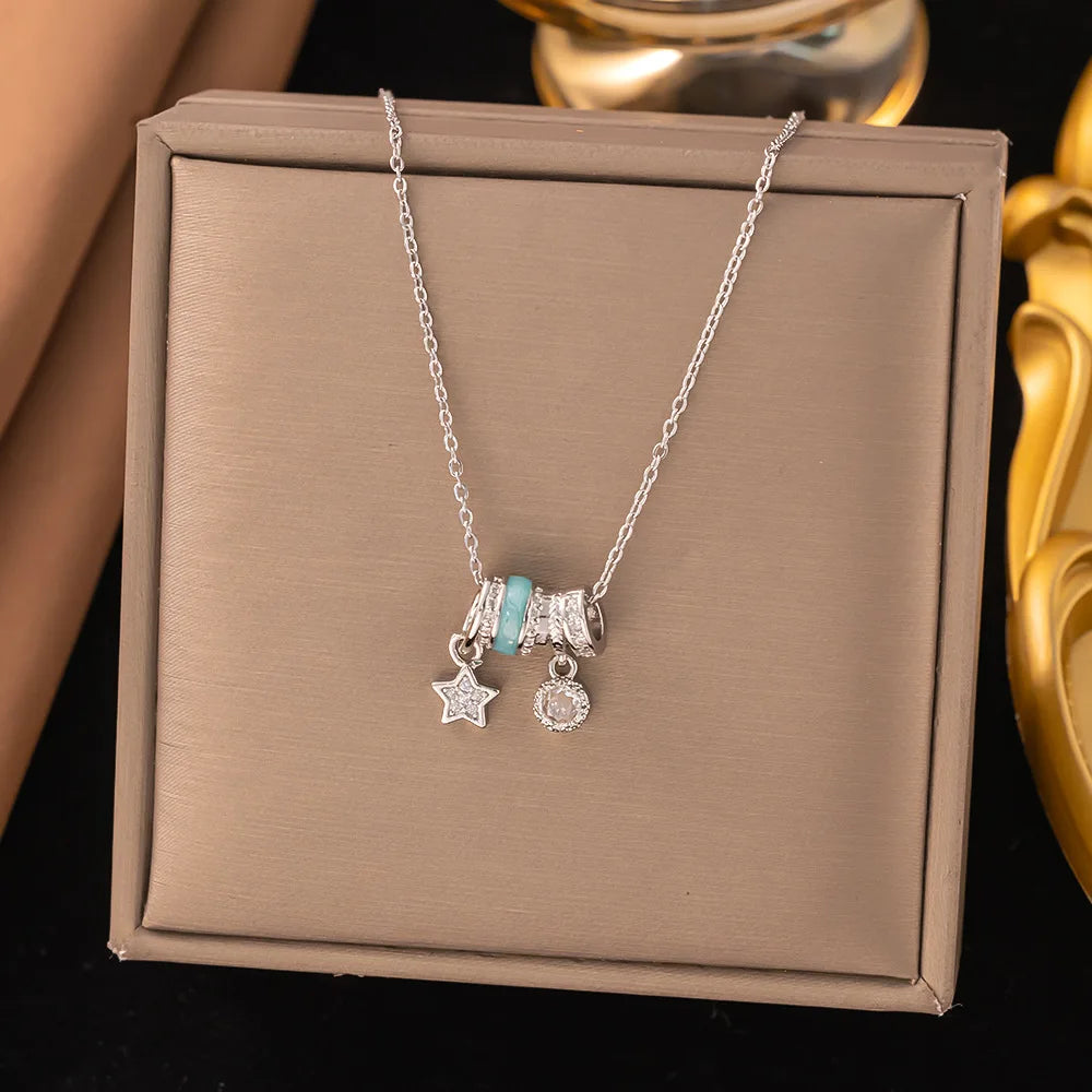 Minimalist Zircon Pendant Necklace