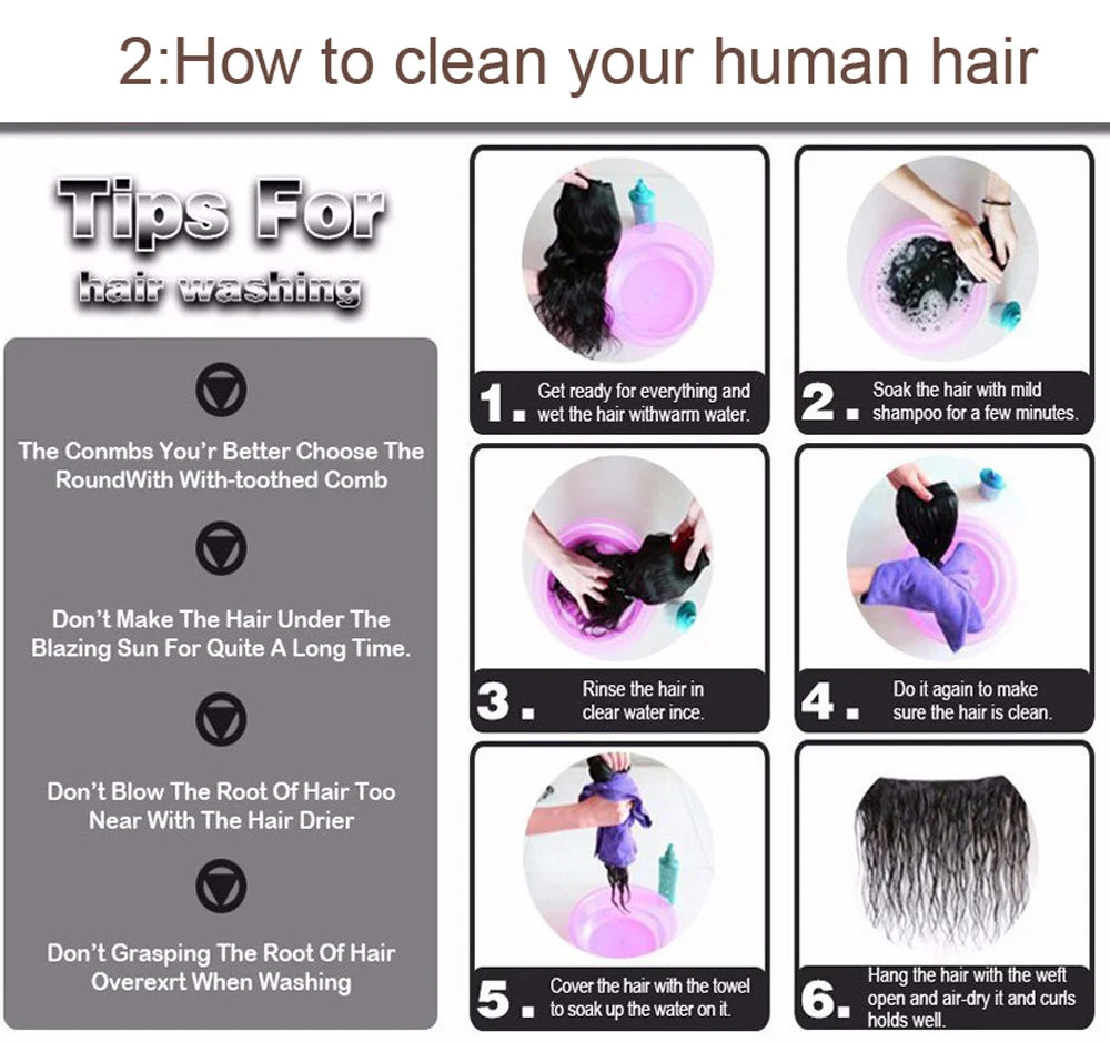 Brazilian Remy Wire Fish Line Human Hair Extensions (Halo Set)
