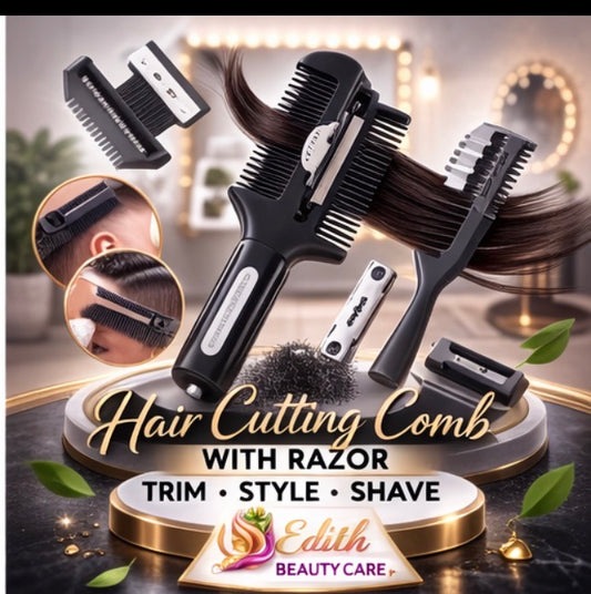 Hair Cutting Comb with Razor