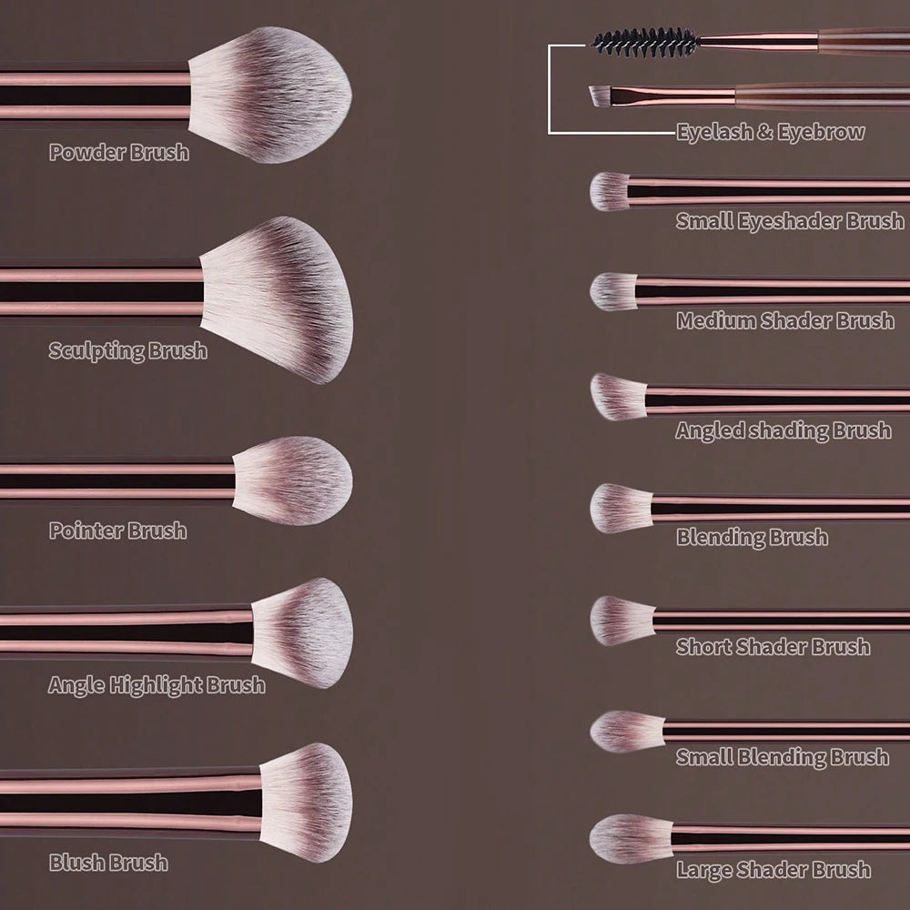 13-Piece Professional Makeup Brush Set