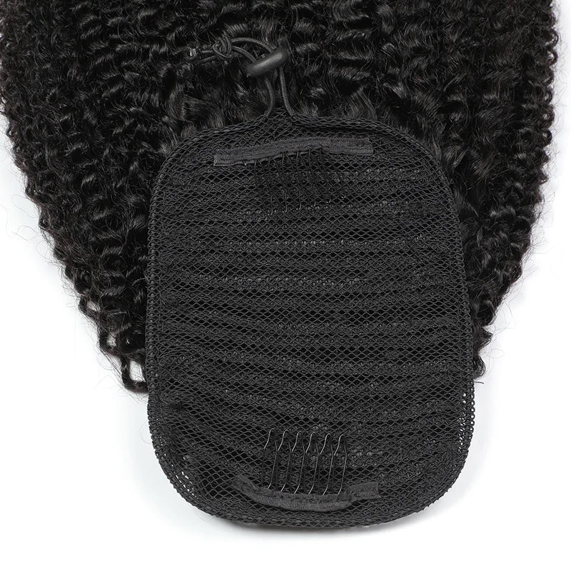 Afro Kinky Curly Ponytail Human Hair Extensions