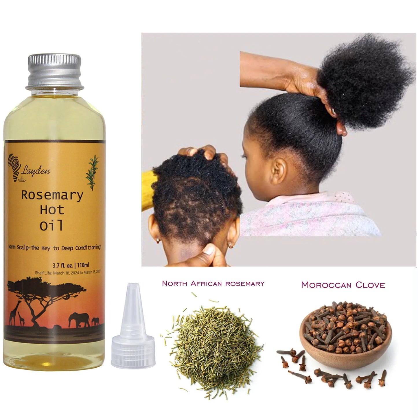 African Rosemary＆ Cloves Hot Oil