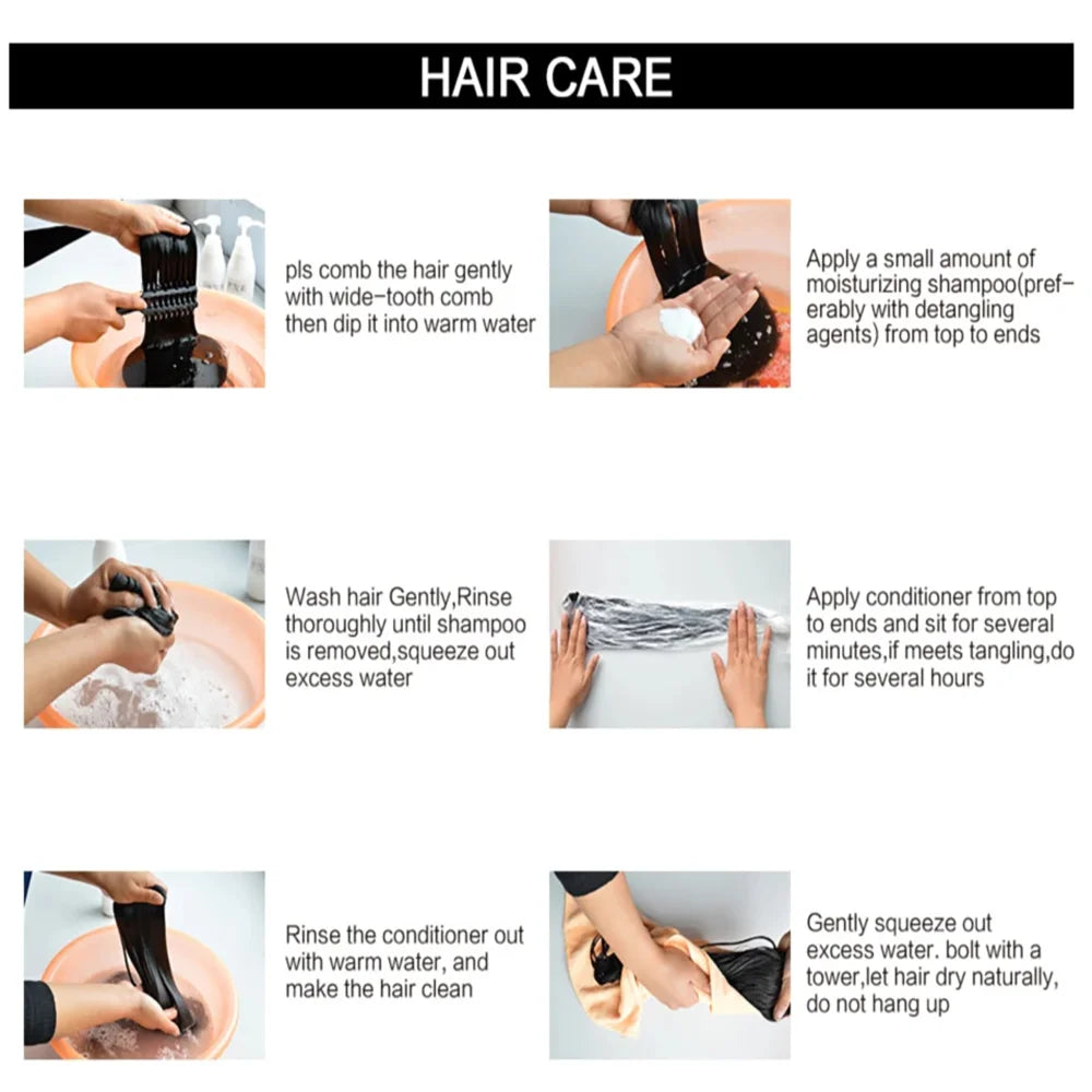 Deep Wave Clip-In Human Hair Extensions (Brazilian Remy Hair)