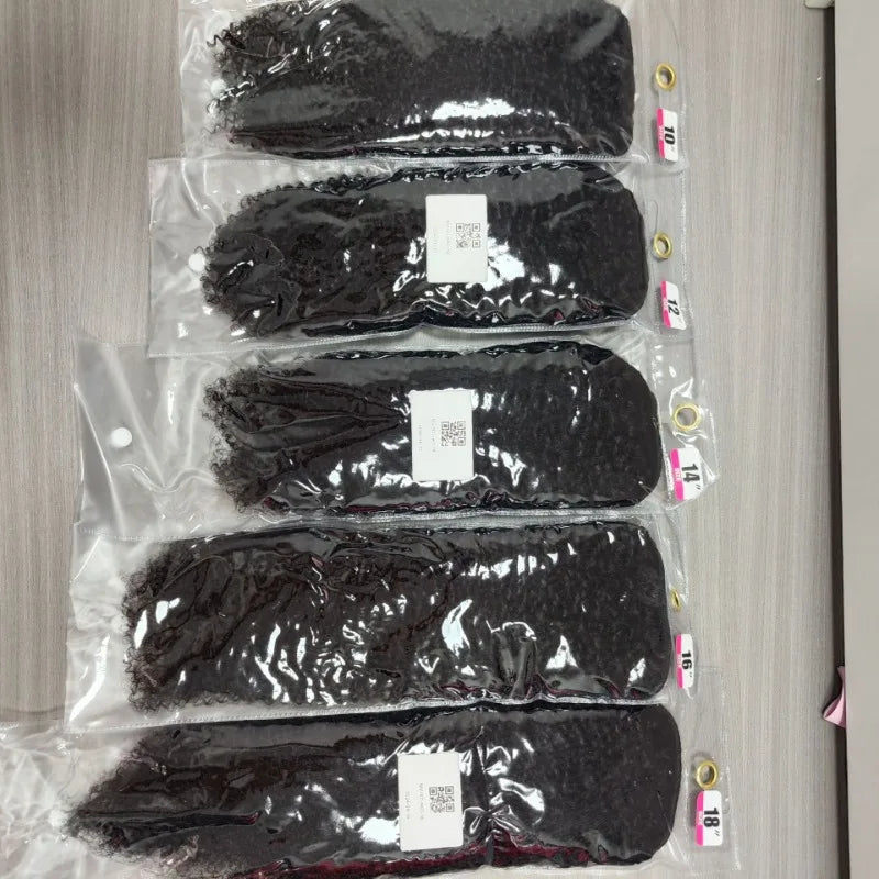 Afro Kinky Curly Ponytail Human Hair Extensions