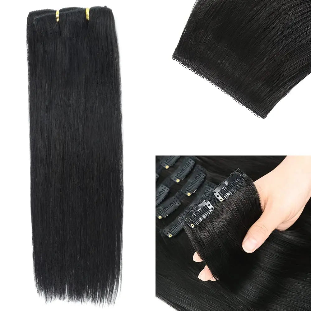 Straight Clip ins Human Hair Extensions