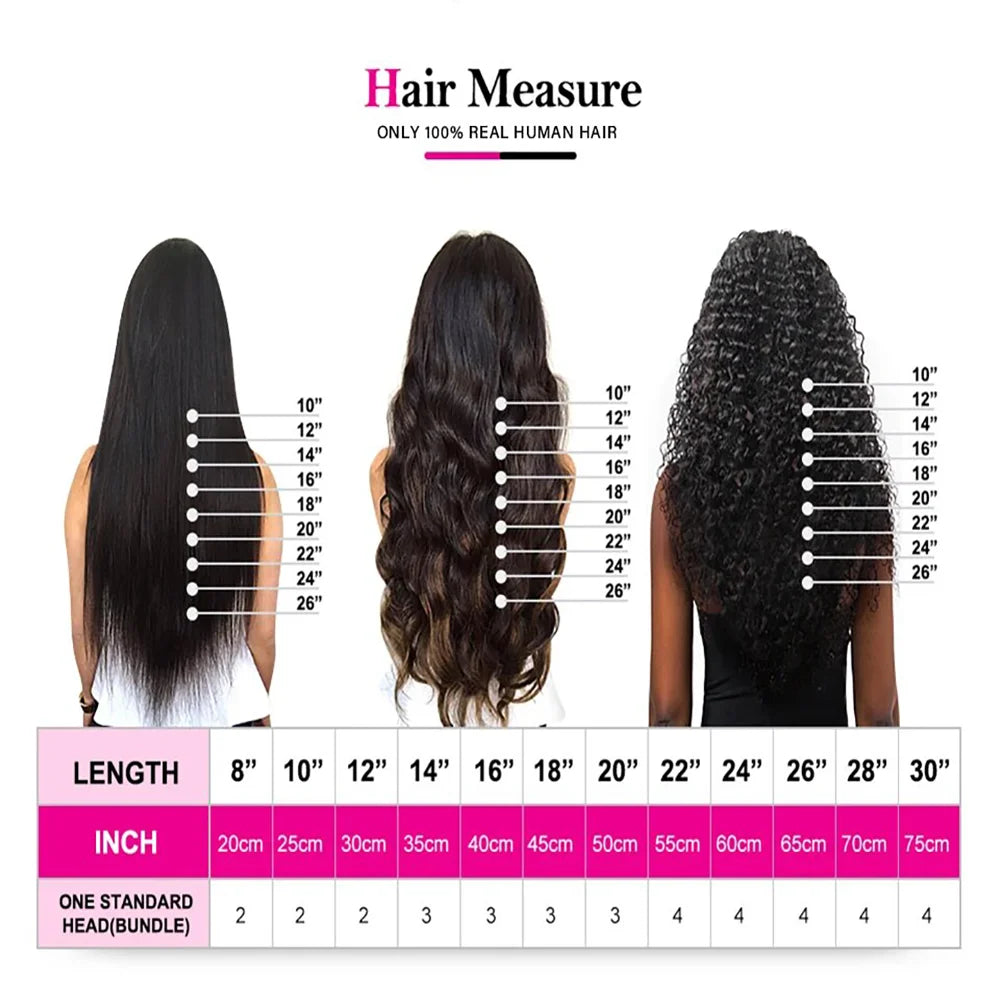 Deep Wave Clip-In Human Hair Extensions (Brazilian Remy Hair)
